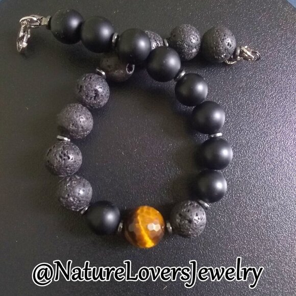 Gift Strength & Style 2 Dads, Sons, Husband & BF's! Masculine Big Man’s Bracelet - Picture 3 of 12